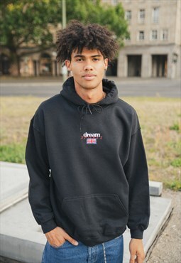 Hoodie in black with Dream Sports Logo Embroidery