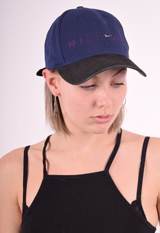 NIKE WOMENS VINTAGE CAP ONE SIZE NAVY BLUE 90'S