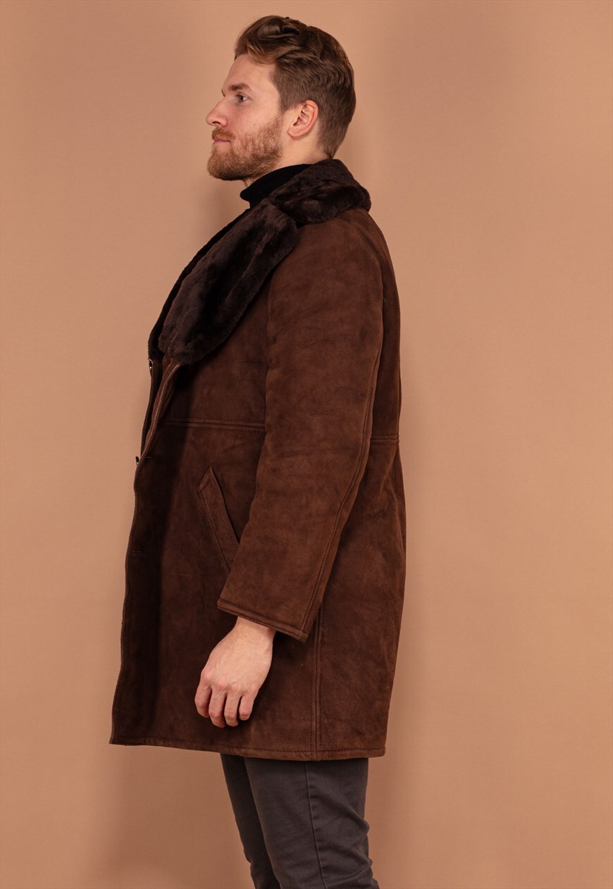 Mens sheepskin shop coat asos