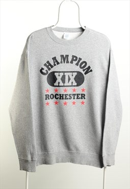 Vintage Champion Rochester Crewneck Sweatshirt Grey