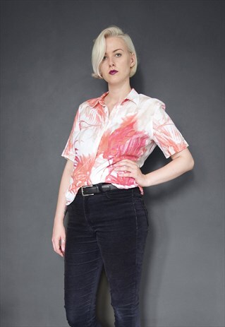 VINTAGE PALM PRINT SHIRT