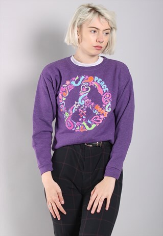 VINTAGE PEACE SYMBOL SWEATSHIRT