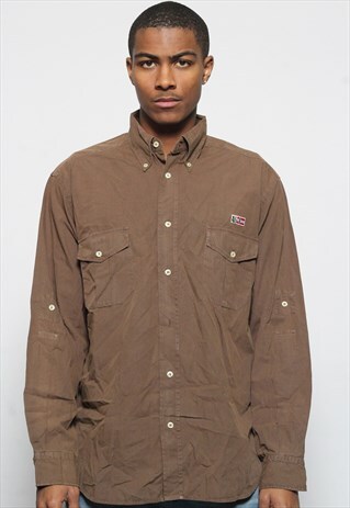 VINTAGE NAPAPIJRI LONG SLEEVE SHIRT BLUE