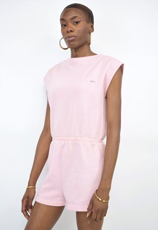 VINTAGE 90S PINK SWEAT PLAYSUIT