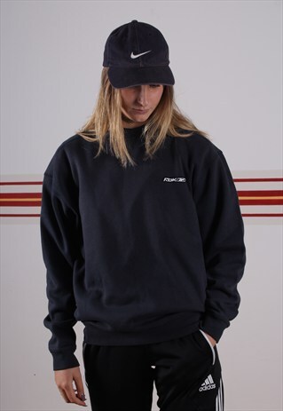NAVY REEBOK SWEATSHIRT