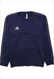 Vintage 90's Adidas Sweatshirt Lightweight Crew Neck Navy