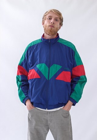 VINTAGE MENS ADIDAS TRACK SUIT TEAM WINDBREAKER JACKET