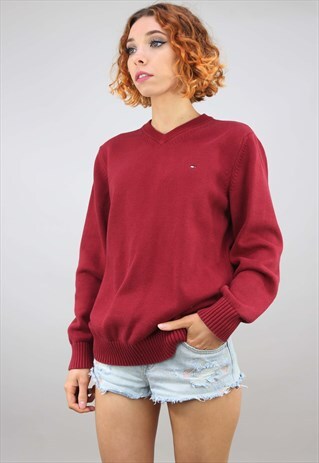 VINTAGE OVERSIZED TOMMY HILFIGER JUMPER SWEATSHIRT