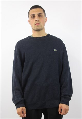 VINTAGE LACOSTE NAVY JUMPER