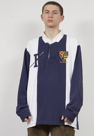 VINTAGE 90'S RALPH LAUREN RUGBY POLO SWEATSHIRT