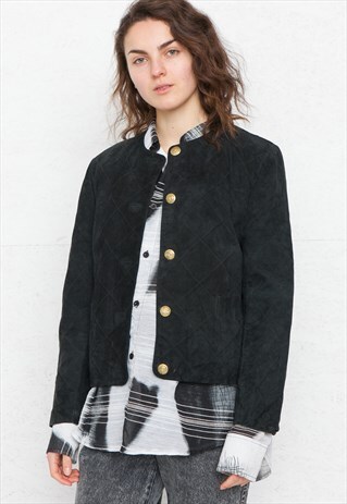 VINTAGE BLACK SUEDE JACKET