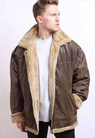 VINTAGE LEATHER AVIATOR JACKET