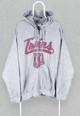 Vintage Majestic MLB Minnesota Twins Hoodie Zip Up Mens XXL