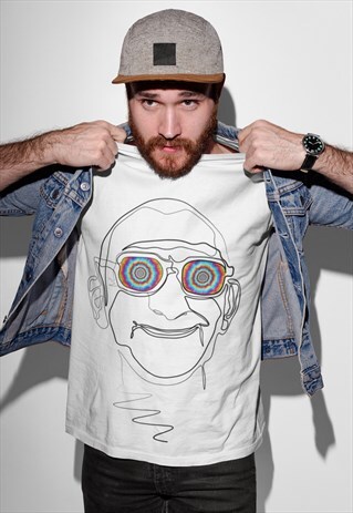 TRIPPY 90S VINTAGE INSPIRED WHITE UNISEX T SHIRT