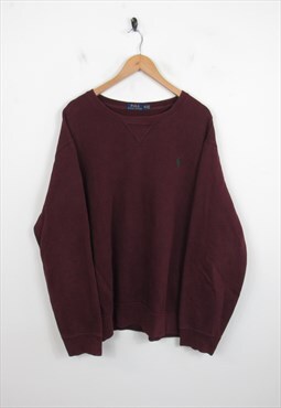 Vintage Ralph Lauren 90s Burgundy Red Jumper 2XL