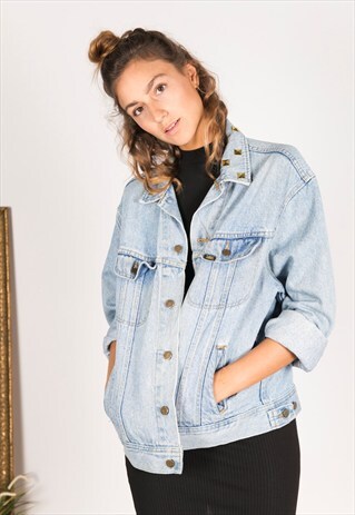 VINTAGE 80S EMBELLISHED LEE DENIM JACKET / R150
