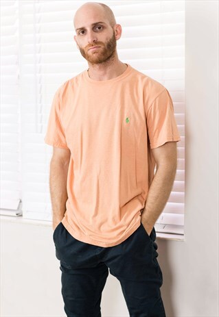 VINTAGE POLO RALPH LAUREN T-SHIRT LOGO 90S S 5.7