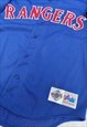 RANGERS BASEBALL SHIRT COBALT BLUE SHORT SLEEVED