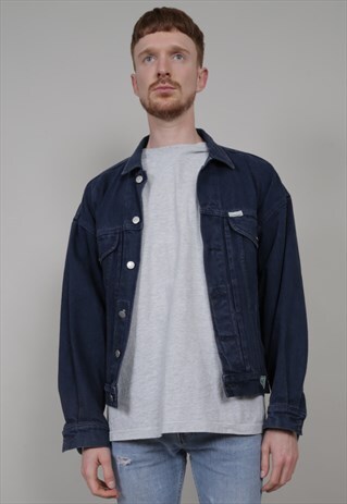 VINTAGE 90'S GUESS USA INDIGO BLUE DENIM JACKET
