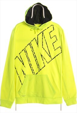 Yellow Nike Thermal fit Hoodie - Large