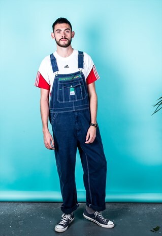 VINTAGE LIBERTY DUNGAREES IN BLUE DENIM