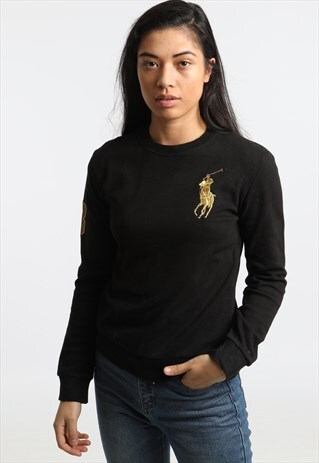 90S POLO RALPH LAUREN EMBROIDERED LOGO SWEATSHIRT