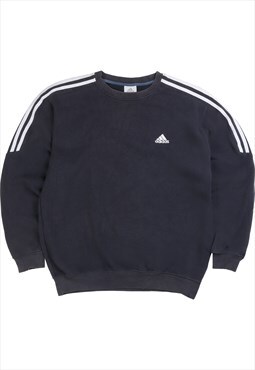 Vintage  Adidas Sweatshirt Heavyweight Crewneck Premium Navy