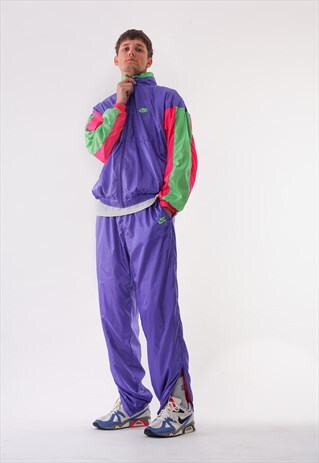 VINTAGE NIKE JACKET AND PANTS 90S PURPLE PINK