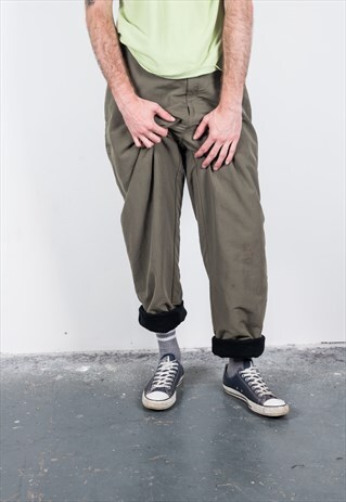 VINTAGE 1990S GREEN NORTH FACE CARGO PAINT TROUSERS
