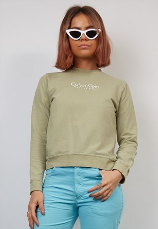 VINTAGE 90'S CALVIN KLEIN SAGE GREEN SWEATSHIRT