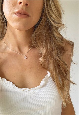 925 STERLING SILVER ROSE QUARTZ NECKLACE