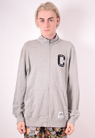 CHAMPION MENS VINTAGE TRACKSUIT TOP JACKET XXL GREY 90S