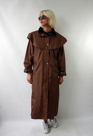 VINTAGE 80'S CLASSIC BEIGE COAT TIED AT THE WAIST