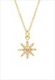 Star zirconia necklace in silver and 22K gold plated