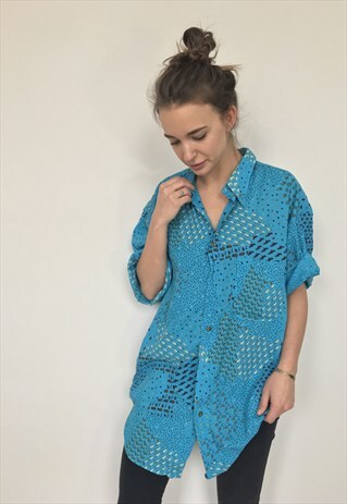 PATTERNED OVERSIZED RETRO VINTAGE UNISEX FESTIVAL SHIRT