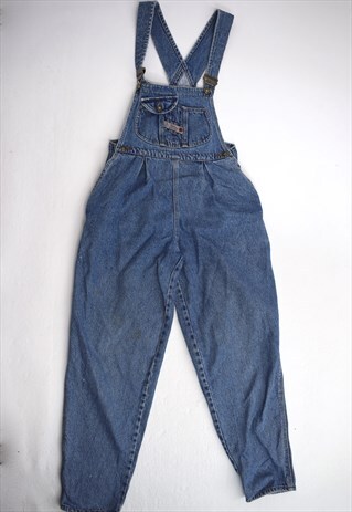 VINTAGE 90S BY THOMAS BLUE ADJUSTABLE DENIM DUNGAREES