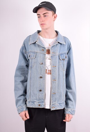 LEE MENS VINTAGE DENIM JACKET MEDIUM BLUE 90'S