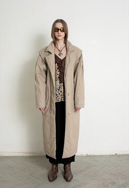 Vintage 90s Puffer Coat Light Brown