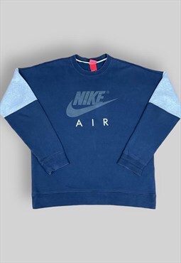 Nike Air Print Sweatshirt in Navy Blue and Grey