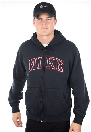 VINTAGE NIKE SPELL OUT ZIP UP HOODIE