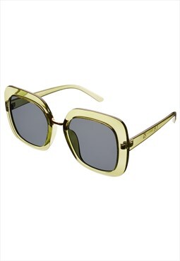 Butterfly Sunglasses in Olive Green with Smoke Grey lens