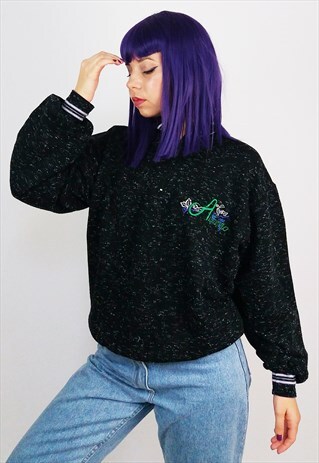 VINTAGE 90'S EMBROIDERY 1/4 ZIP PULLOVER