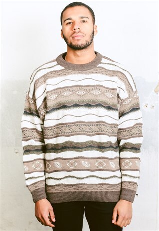 VINTAGE COOGI STYLE PATTERNED JUMPER