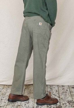 Vintage Carhartt Carpenter Pants Men's Khaki Green