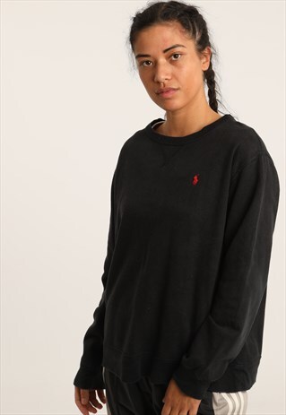 VINTAGE POLO RALPH LAUREN EMBROIDERED LOGO SWEATSHIRT