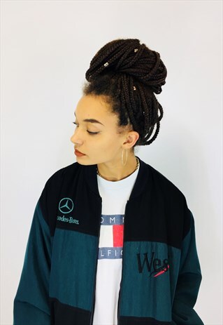 VINTAGE WEST CIGARETTES MERCEDES EMBROIDERED RACIN JACKET