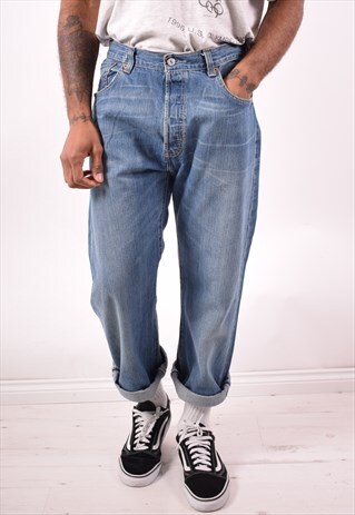 LEVI'S 501 MENS VINTAGE JEANS W38 L34 BLUE 90S
