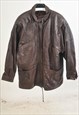 Vintage 80s real leather coat