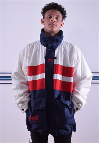 BLUE, WHITE AND RED HELLY HANSEN COAT