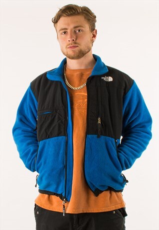 VINTAGE BLUE THE NORTH FACE FULL ZIP FLEECE